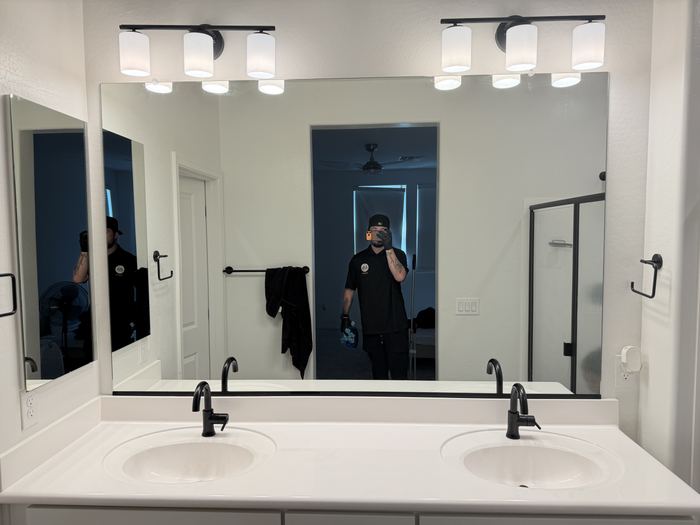 Bathroom counter after cleaning, Casa Grande, AZ