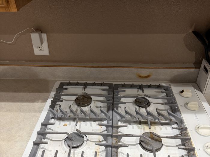 Gas stovetop before cleaning, Casa Grande, AZ