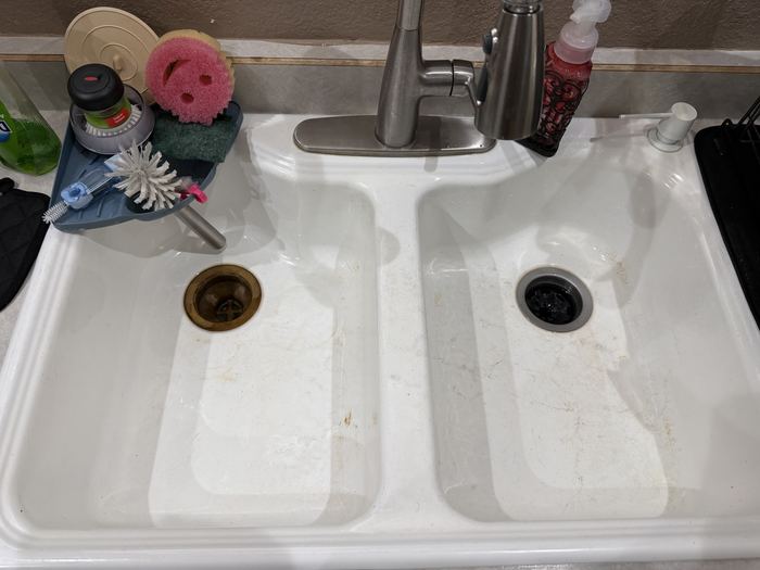 Kitchen sink before cleaning, Casa Grande, AZ