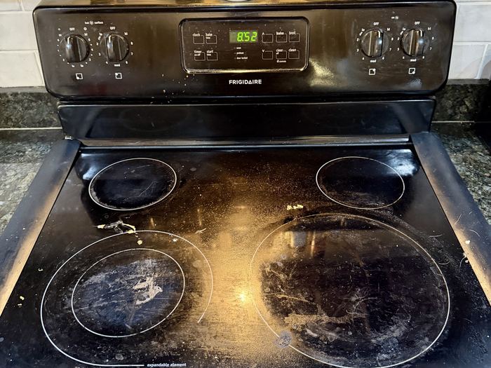 Stovetop before cleaning, Casa Grande, AZ