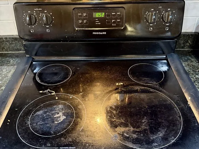 Stovetop before cleaning, Casa Grande, AZ