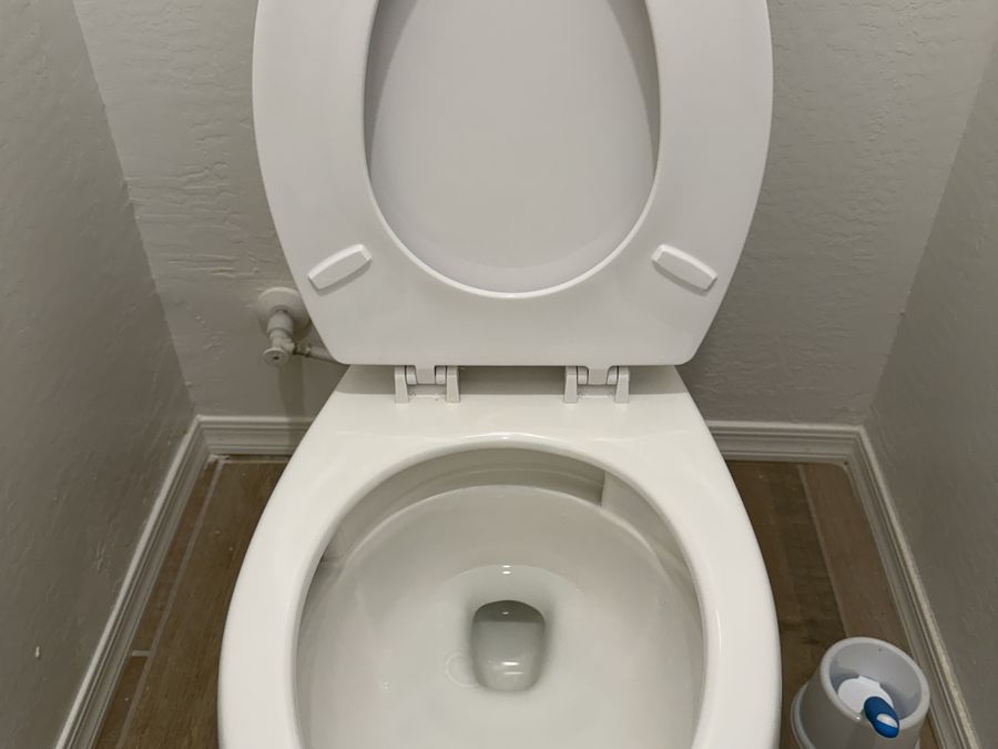 Toilet seat after cleaning, Casa Grande, AZ