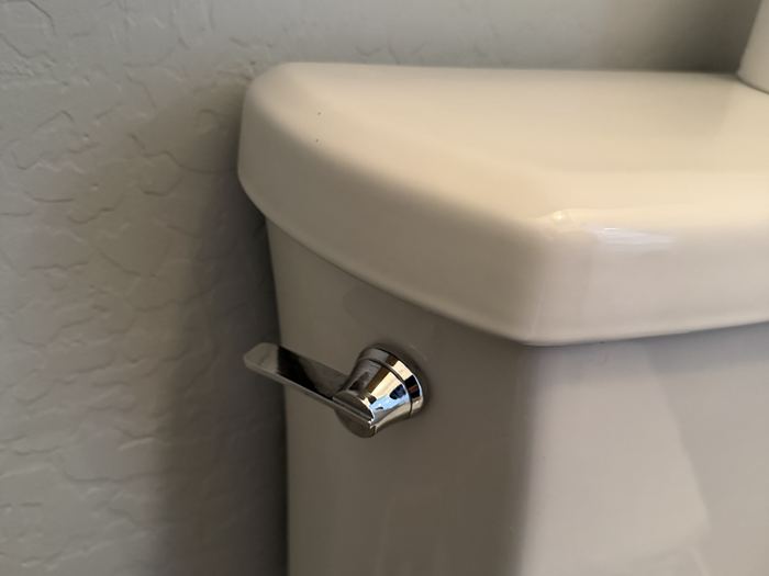 Toilet tank after cleaning, Casa Grande, AZ