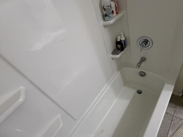 Tub and shower before cleaning, Casa Grande, AZ